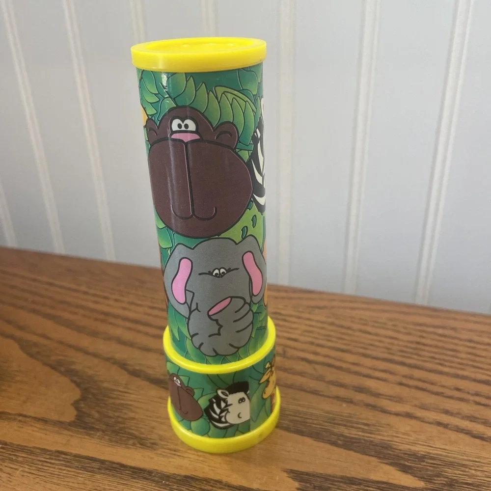 Vintage Kaleidoscope Jungle Animals Giraffe Tiger Zebra Elephant Lion